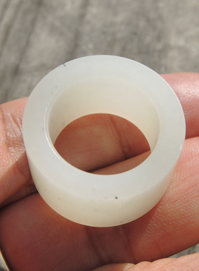 珍稀名品羊脂白青花籽料高端扳指