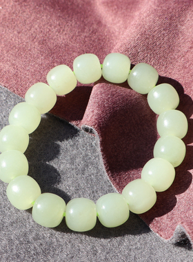 青海晴水高冰起荧光12mm老型手链