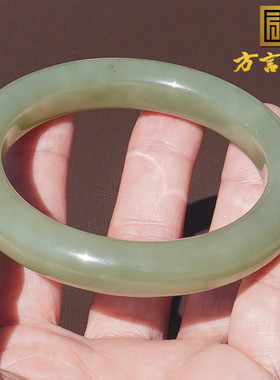 和田玉新疆油润高脂青黄口料手镯