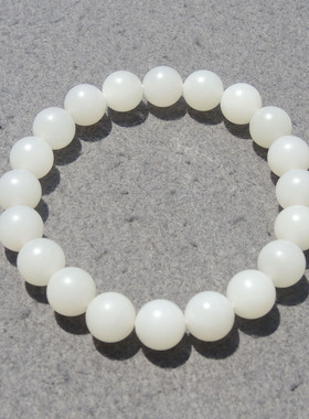 高品质方言和田玉精品95于田料高脂高糯羊脂白玉10mm手串手链S6