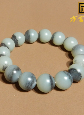 方言手链青花籽料聚宝盆14mm新疆