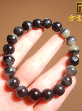 新疆青花籽料一线天10mm圆珠手串