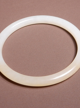 方言和田玉细润蜂蜜糖白玉手镯