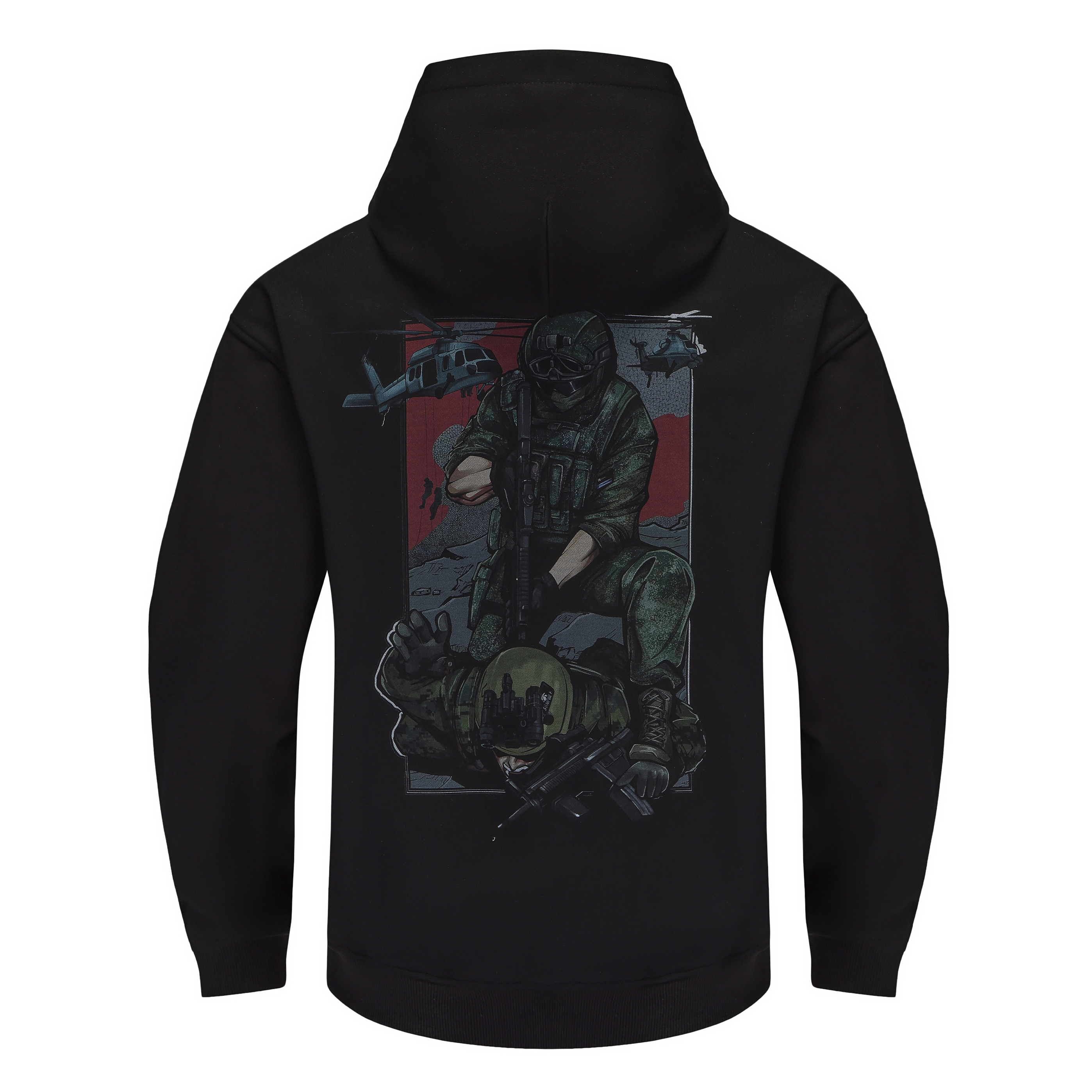 回马枪防务【统一】系列文化衫“马润”加厚连帽套头卫衣