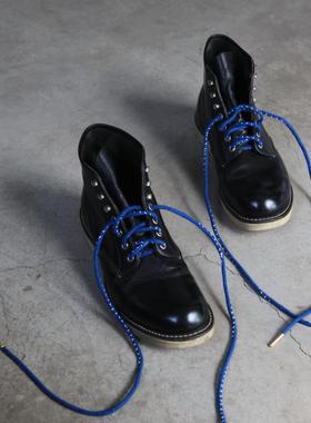 靛DIAN 蓝染BORO鞋带 复古阿美咔叽 工装靴配件