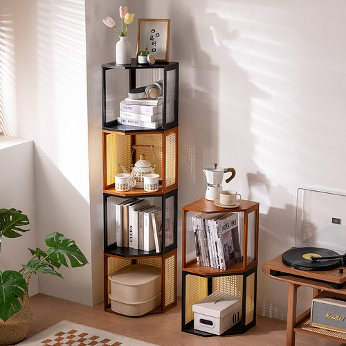 组合角柜落地墙角落置物架客厅拐角收纳架桌面书架卧室餐厅转角柜