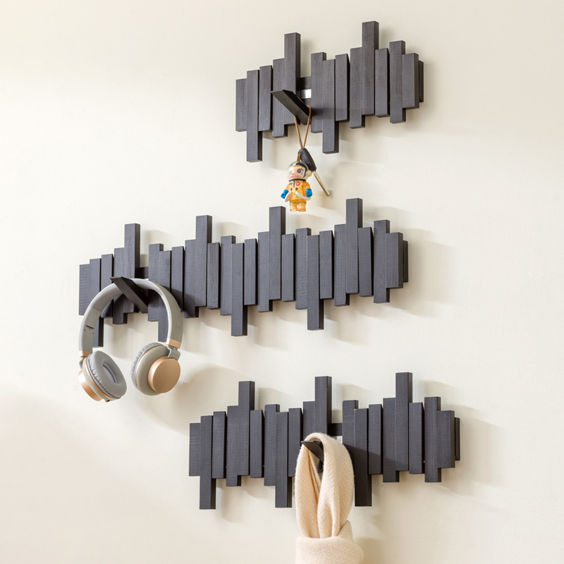 十一维度免打孔钢琴键挂钩衣帽架