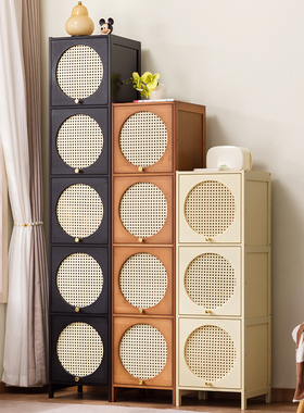 书架置物架落地带门家用多层客厅柜子储物柜窄缝小书柜靠墙边收纳