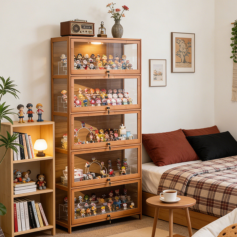 手办展示柜带锁亚克力透明痛柜适用乐高模型积木玩具包包收纳架子,住宅家具,家用陈列柜,淘宝优惠券,粉丝福利购,淘宝优惠卷