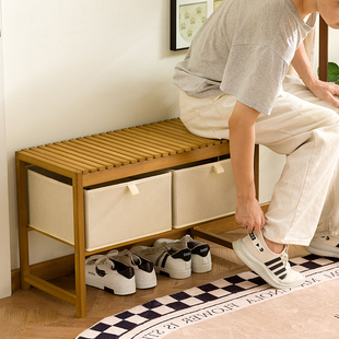 换鞋凳可储物门口玄关家用换鞋凳柜长凳穿鞋凳收纳鞋柜一体换鞋凳