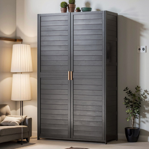 十一维度简约现代对开门书架