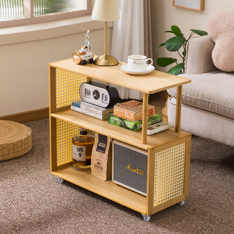可移动边几小推车客厅沙发迷你小茶几边柜中古风床头收纳置物架子,住宅家具,移动边几/推车,淘宝优惠券,粉丝福利购,淘宝优惠卷