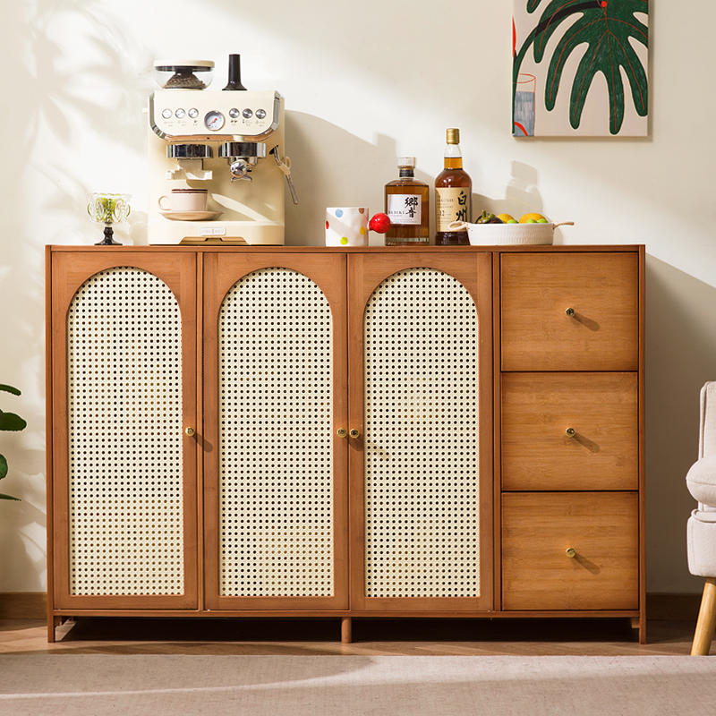 十一维度复古风仿藤编置物柜！