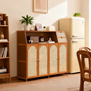 厨房餐边柜复古边柜客厅置物柜落地橱柜咖啡靠墙一体储物柜茶水柜