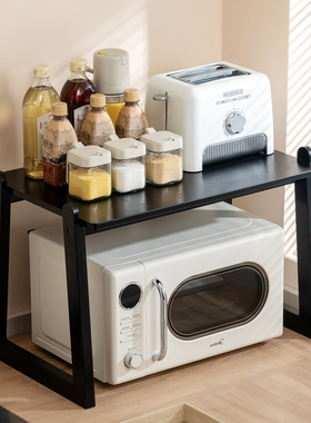 厨房微波炉置物架家用烤箱架子台面桌面咖啡机电饭煲收纳架子实木