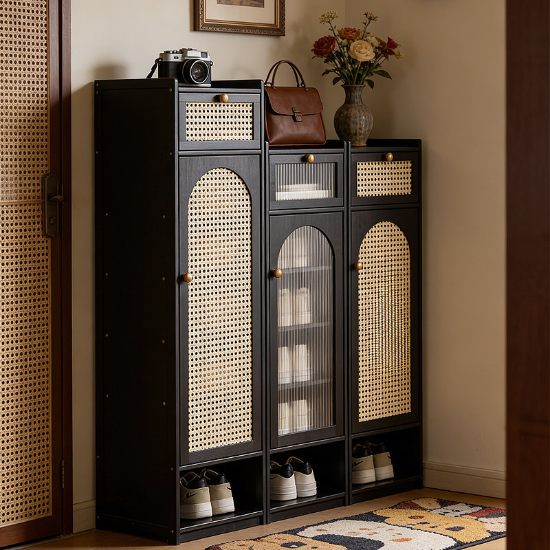 家用门口入户鞋柜带门小型窄简易鞋架楼道迷你出租屋收纳一体多层,住宅家具,鞋柜,淘宝优惠券,粉丝福利购,淘宝优惠卷