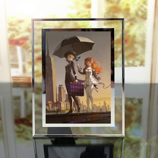 重返未来1999水晶相框 含6寸照片 独立包装 动漫周边玻璃摆台画框