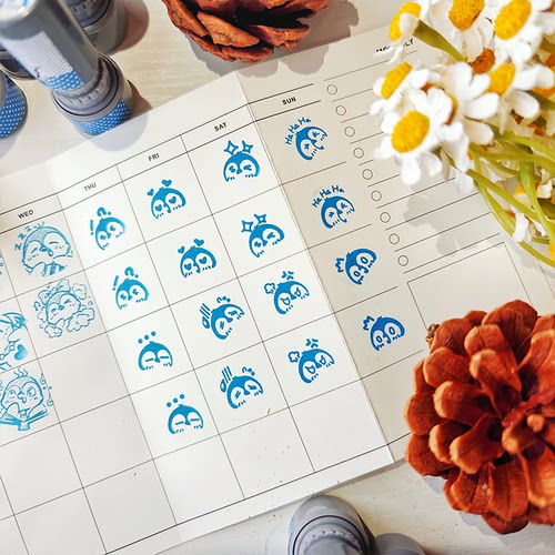 小企鹅光敏印章penguinlieflat