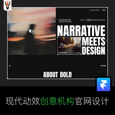 现代动效创意机构官网设计 Framer网站模板 可编辑源文件