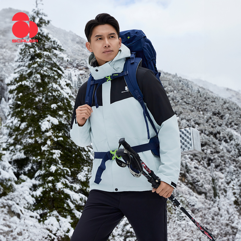 【凯旋】SCALER思凯乐户外冲锋衣男女25新款三合一防水登山服外套
