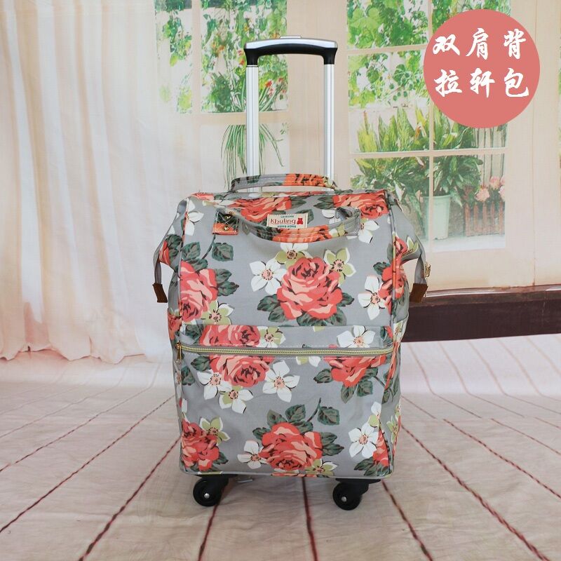 20寸可背可提可拖拉旅行拉杆背包帆布印花小清新万向轮行李箱女|ruв категории Сумки, чемодан - от Buy2taobao.com для оказания профессиональной услуги покупки агента Taobao