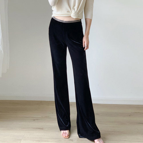 轻熟风高腰阔腿裤垂感