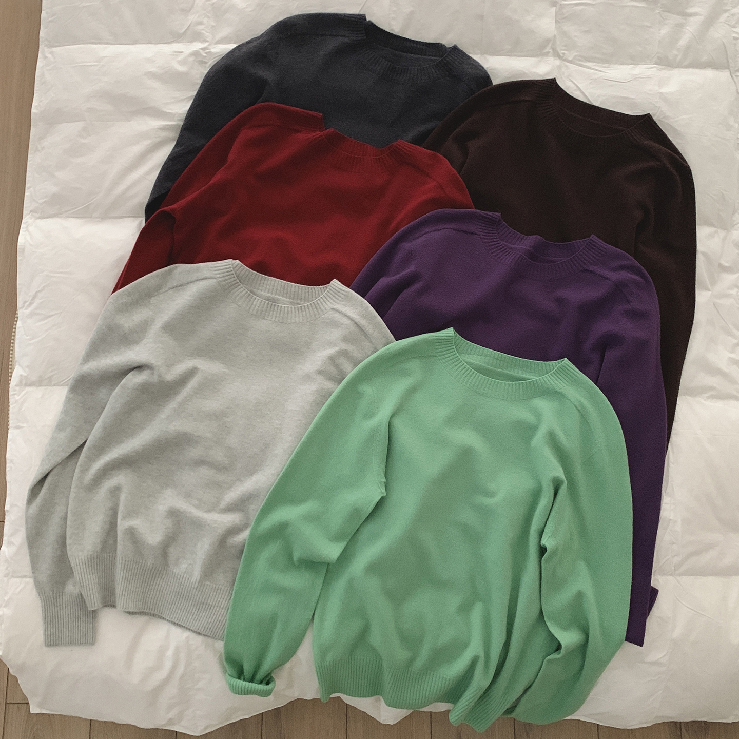 经典版型百搭巨好穿！软糯亲肤绒无缝一体 纯色套头针织衫上衣