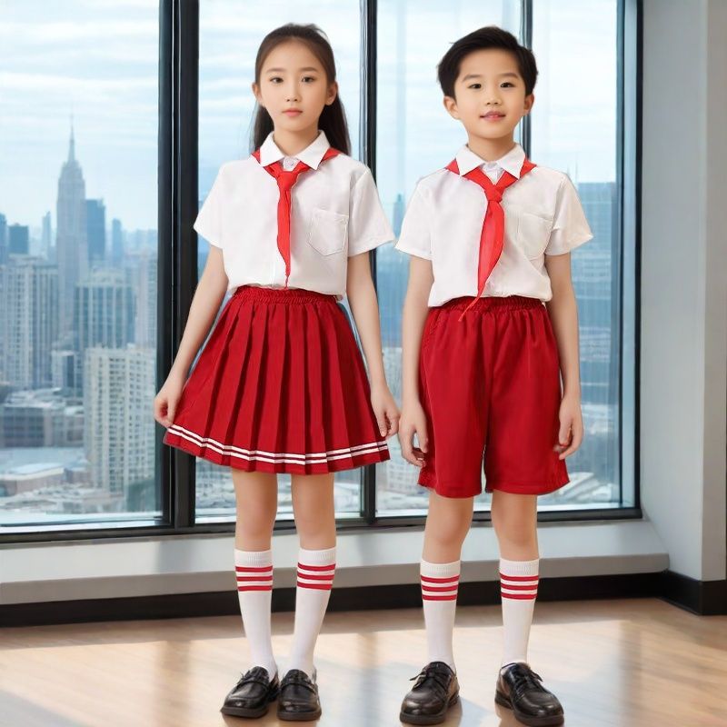 儿童演出服小学生六一朗诵国庆节表演幼儿园元旦红色爱国合唱服装