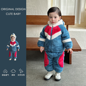 婴幼儿童冬装 分体二件套 宝宝加绒保暖棉服外套冬季 套装 2025新款