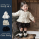 甜美花边蕾丝连帽外套打底衫 女宝宝2025新款 小童套装 蛋糕裙三件套