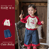 甜美裤 婴儿新品 女宝宝2025秋季 子卫衣两件套洋气可爱超萌外出衣服