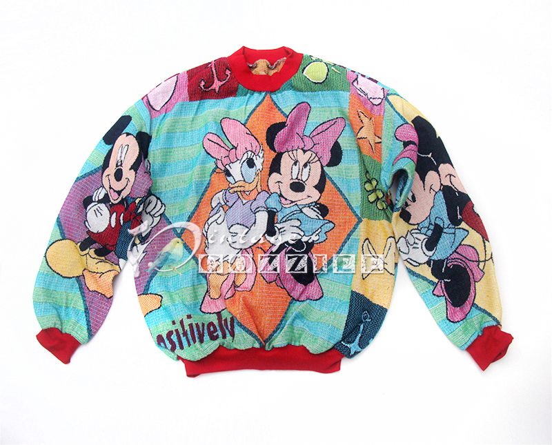 vintage米妮格纹粗花编织外套