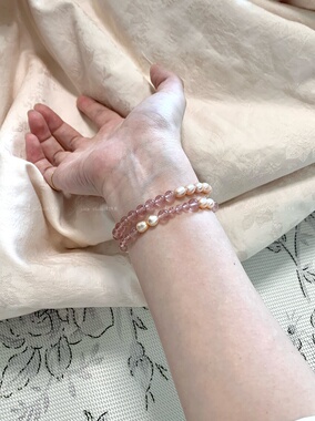 草莓橘子海拼接大自然珠珠手串手链