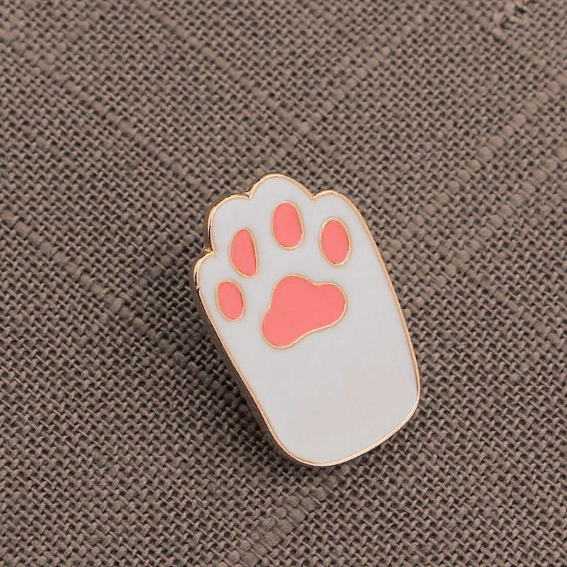 跨境wish亚马逊韩版卡通萌系 可爱宠物猫咪 狗狗脚掌印胸针热销