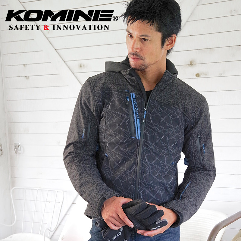 KOMINE冬季摩托车骑行服男防水防风CE防护休闲骑士夹克防寒JK-590