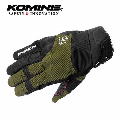 KOMINE冬季加绒防摔防水骑行手套
