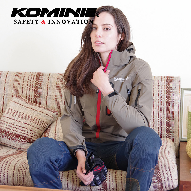 日本KOMINE春秋防水防风摩托车骑行服带护具防摔冲锋衣男女JK-555