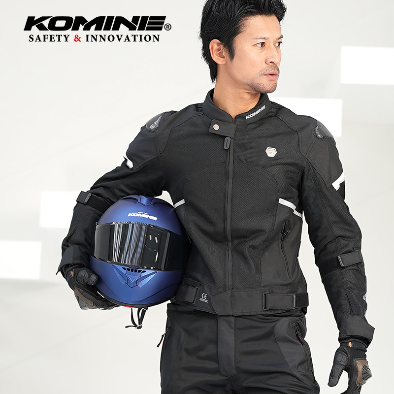 KOMINE夏季碳纤维防摔骑行服修身摩托赛车服机车骑士夹克JK-1573