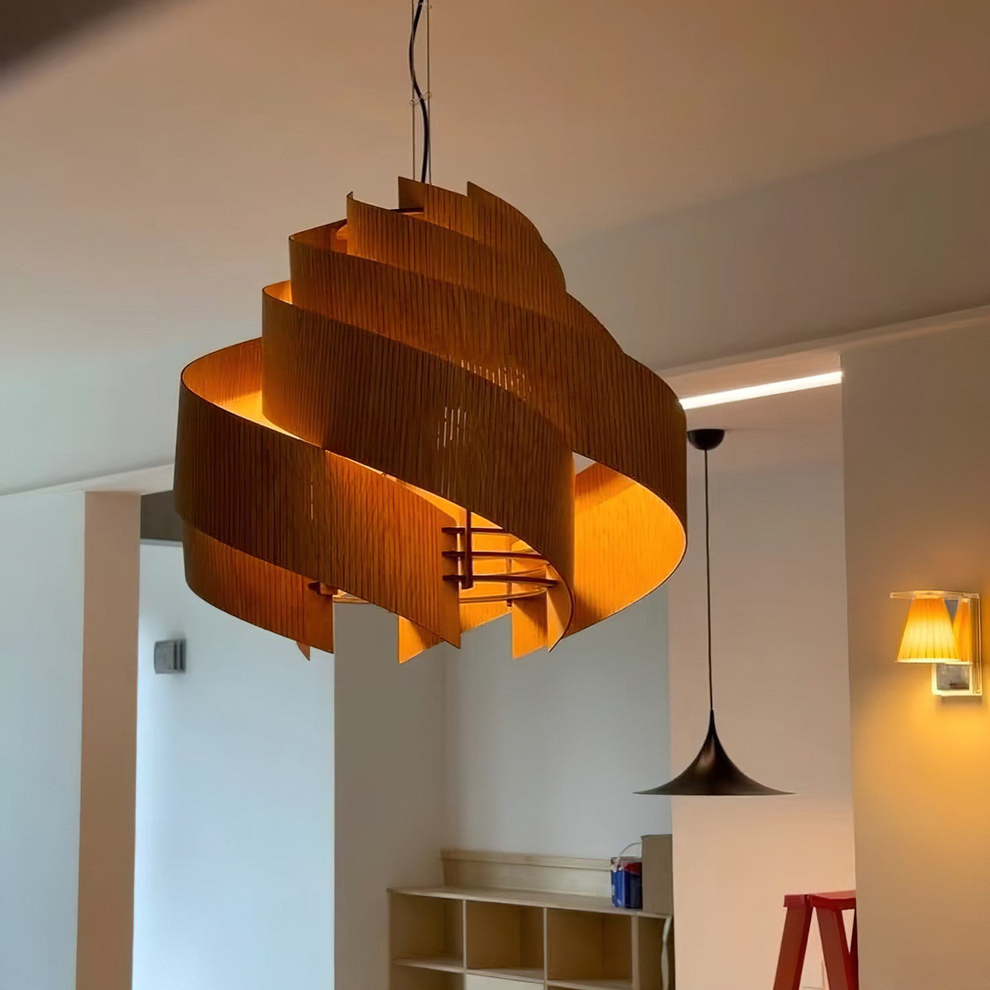 中古餐厅吊灯日式侘寂风复古卧室酒店饭店原木螺旋设计师装饰灯具,家装灯饰光源,酒店/宴会厅/餐饮吊灯,淘宝优惠券,粉丝福利购,淘宝优惠卷