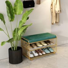 北欧创意轻奢换鞋凳家用门口长凳入户鞋柜脚穿鞋凳子架坐凳一体