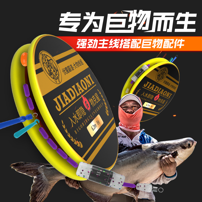 佳钓尼大物线组套装全套成品青鱼鲟鱼巨物线组超强拉力钓鱼线主线