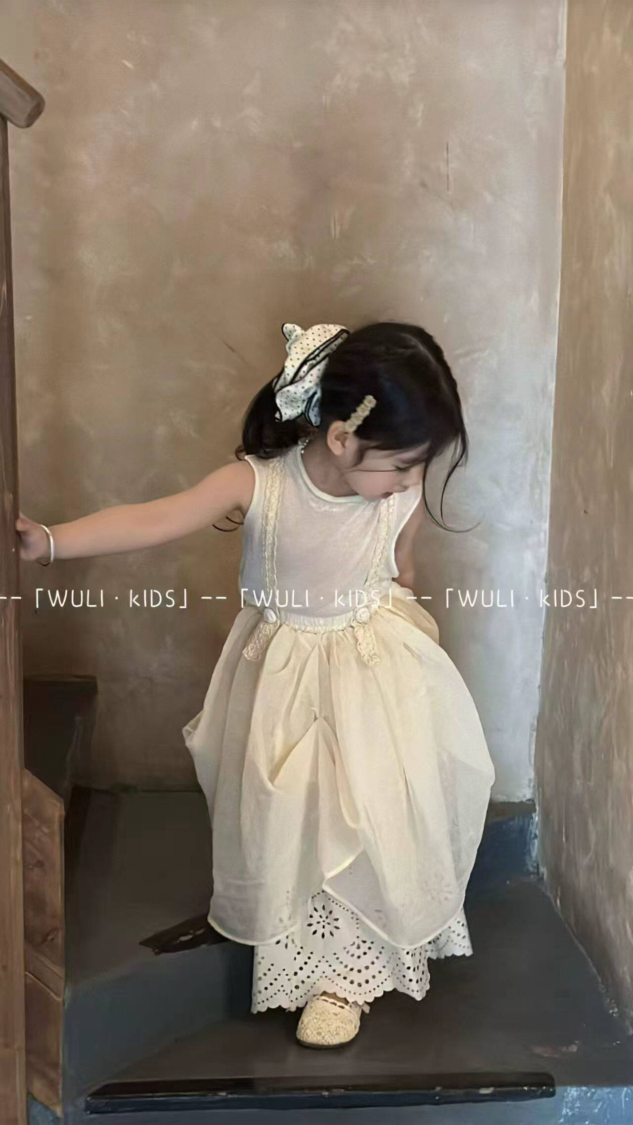 秋栗2026新款女童夏季背心女宝宝纯棉儿童时尚背带长裙吊带连衣裙