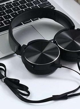 跨境手机头戴式耳机线控mdr-xb450立体重音折叠金属质感cd纹