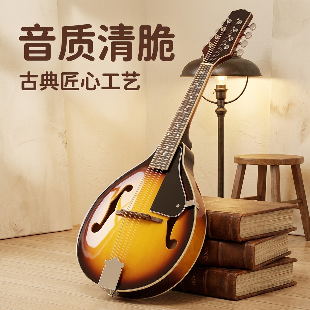 藏族民族乐器曼陀铃日落色黑色八弦曼陀林琴西洋曼陀罗曼德林民谣