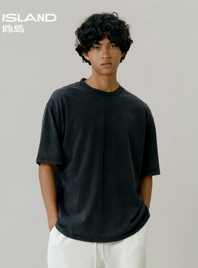 VIA ISLAND度假向岛新疆棉纯棉水洗短袖T恤男女休闲宽松2026新款
