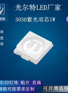 led3030紫色双芯1W超高亮贴片发光二极管 SMD3030紫光灯珠