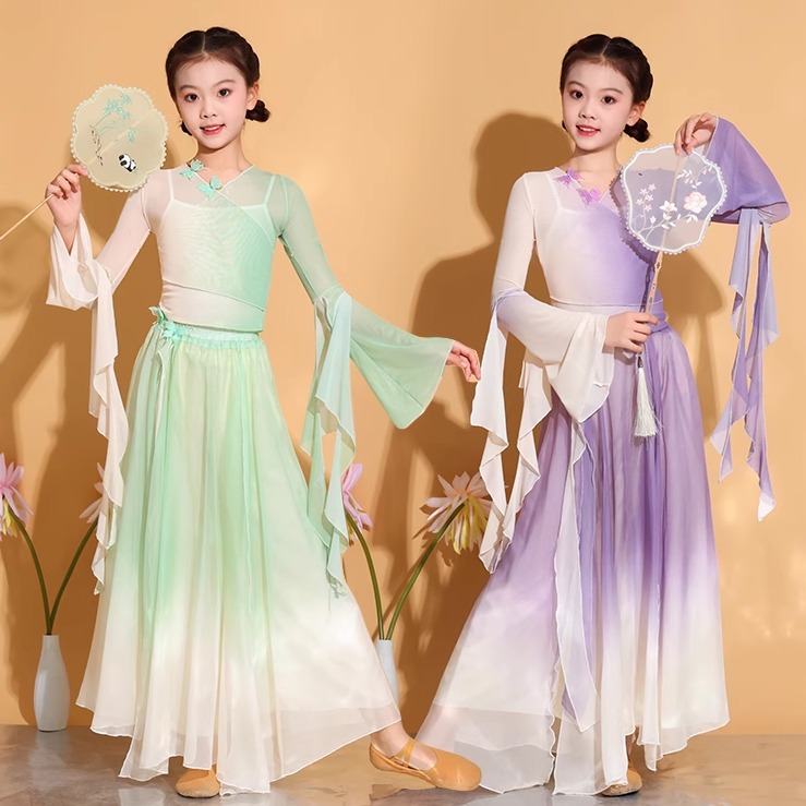 超仙飘逸女童舞蹈表演服装
