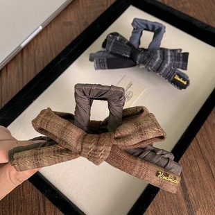 大号蝴蝶结鲨鱼夹女美拉德抓夹秋冬百搭后脑勺盘发神器高级感发饰