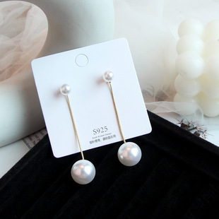 珍珠长款 流苏耳环女S925银针超仙韩国东大门气质百搭显脸瘦耳饰品