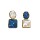 серебряная игла s925, асимметричные квадратные серьги с текстурой кубика льда, серьги контрастного цвета, прозрачные трехмерные серьги, высококачественные серьги mini 4